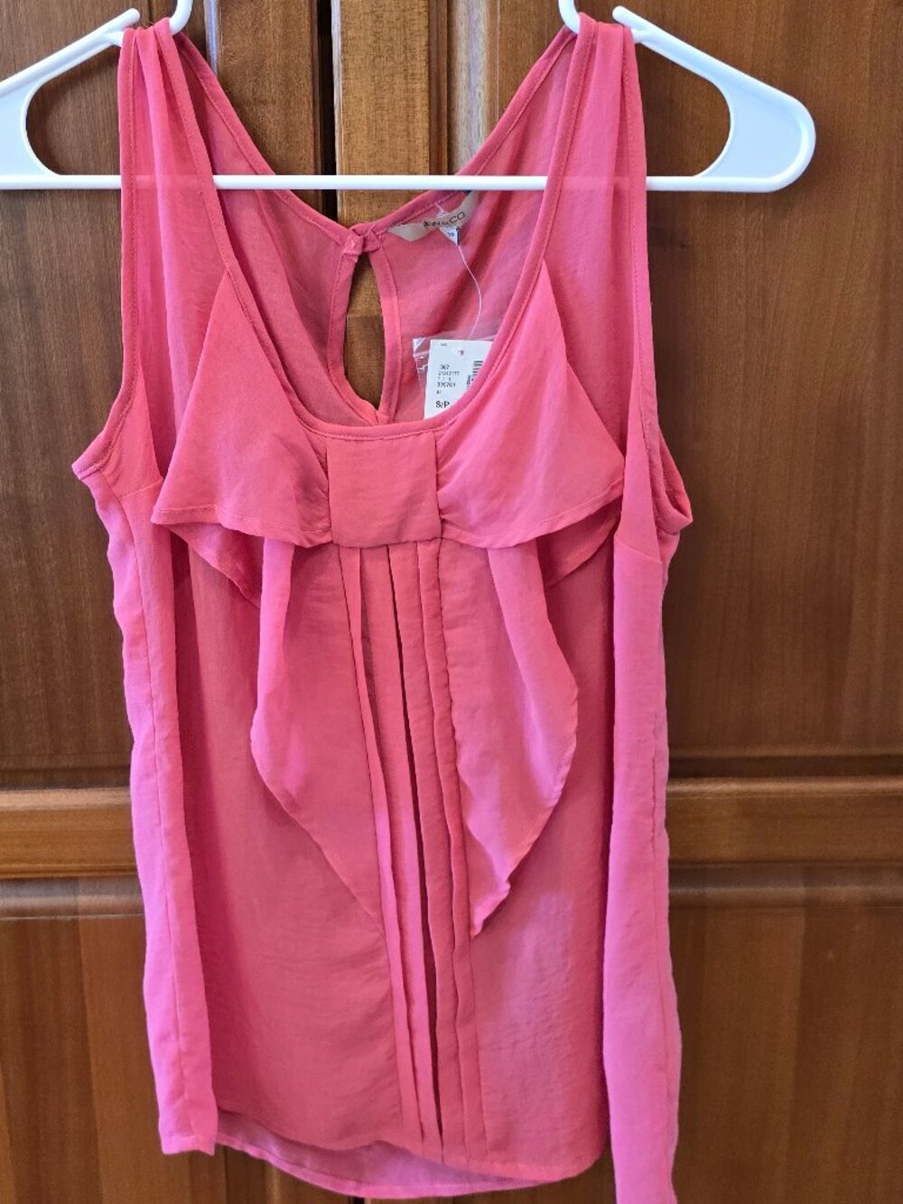 NWT RW & Co small sheer red blouse sleeveless